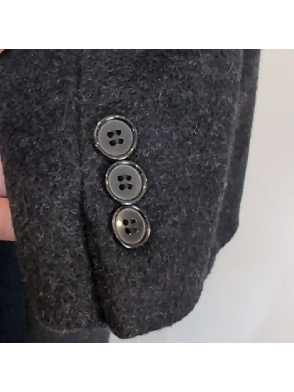 Vintage S. Cohen Wool Cashmere Overcoat Mens 42 Charcoal Gray Single Breasted